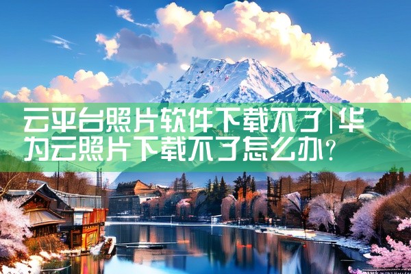 云平台照片软件下载不了